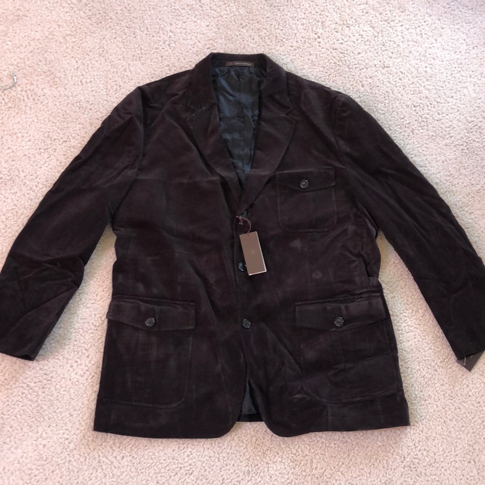 NWT Tasso Elba Mens Sport Coat - Brown Corduroy